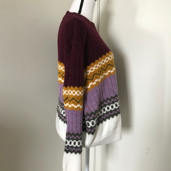 UO Color Pop Fair Isle Crew Neck Sweater - Picture 7 of 8